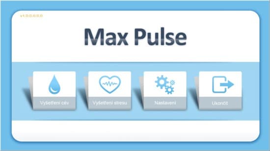 Displej a ovládání přístroje Max Pulse